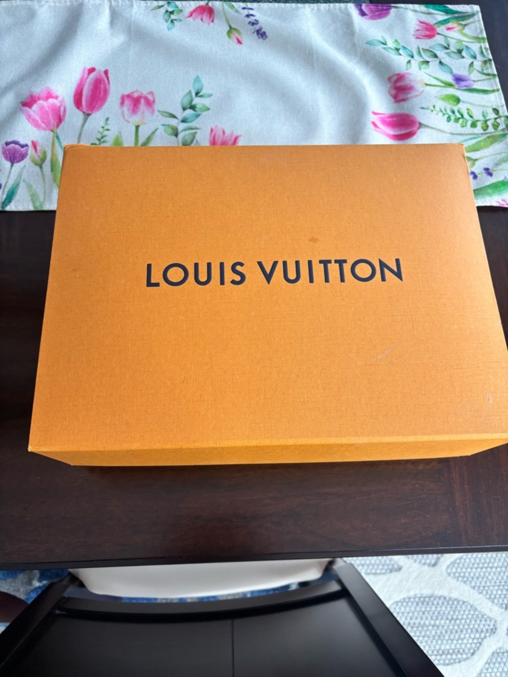 Louis Vuitton Orange and Black Logo Gift Box